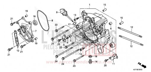 RIGHT CRANKCASE SH150ADH de 2017